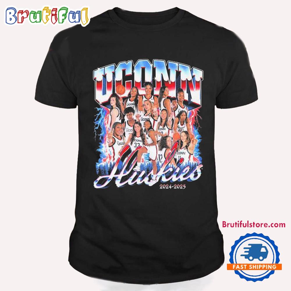 Official] UConn Huskies Women’s Basketball 2024-’25 Team T Shirt