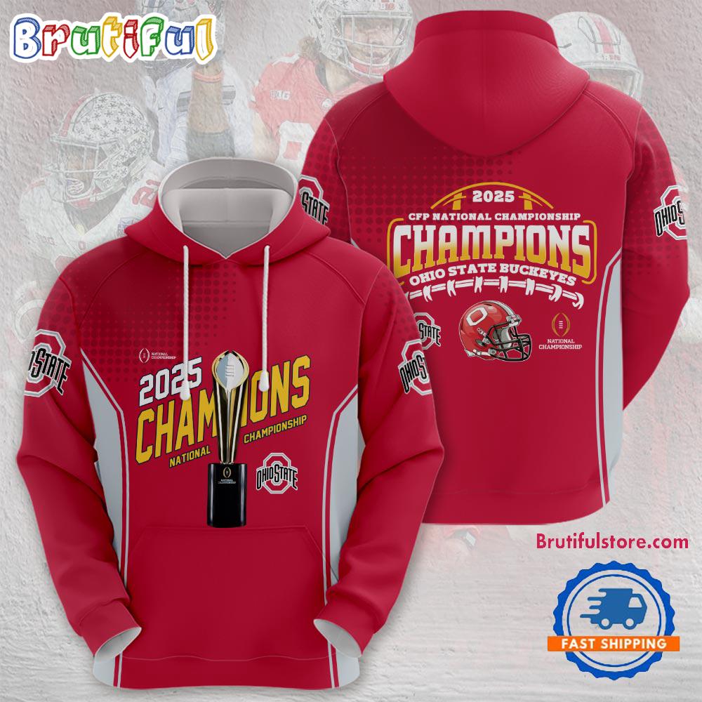 Ohio State Buckeyes 2025 CFP National Champions Hoodie Shirts