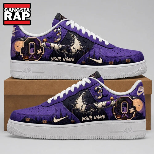 Ohio State Buckeyes 2026 NCAA Haunted Moon Halloween Custom Air Force 1 Shoes Sneakers