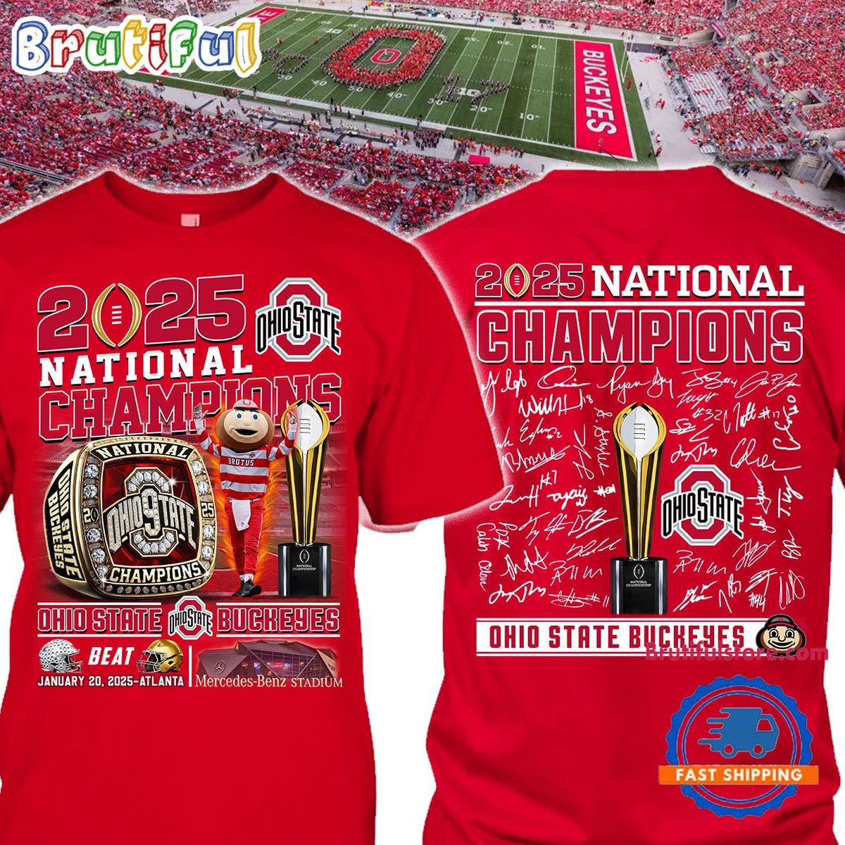 Ohio State Buckeyes Champions 2025 T Shirt1