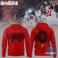 Ohio State Buckeyes Champions Rose Bowl 2025 New Design Red Hoodie