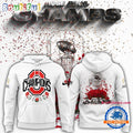 Ohio State Buckeyes Champions Rose Bowl 2025 New Design White Hoodie