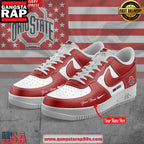 Ohio State Buckeyes Custom Air Force 1 Running Sneakers Shoes