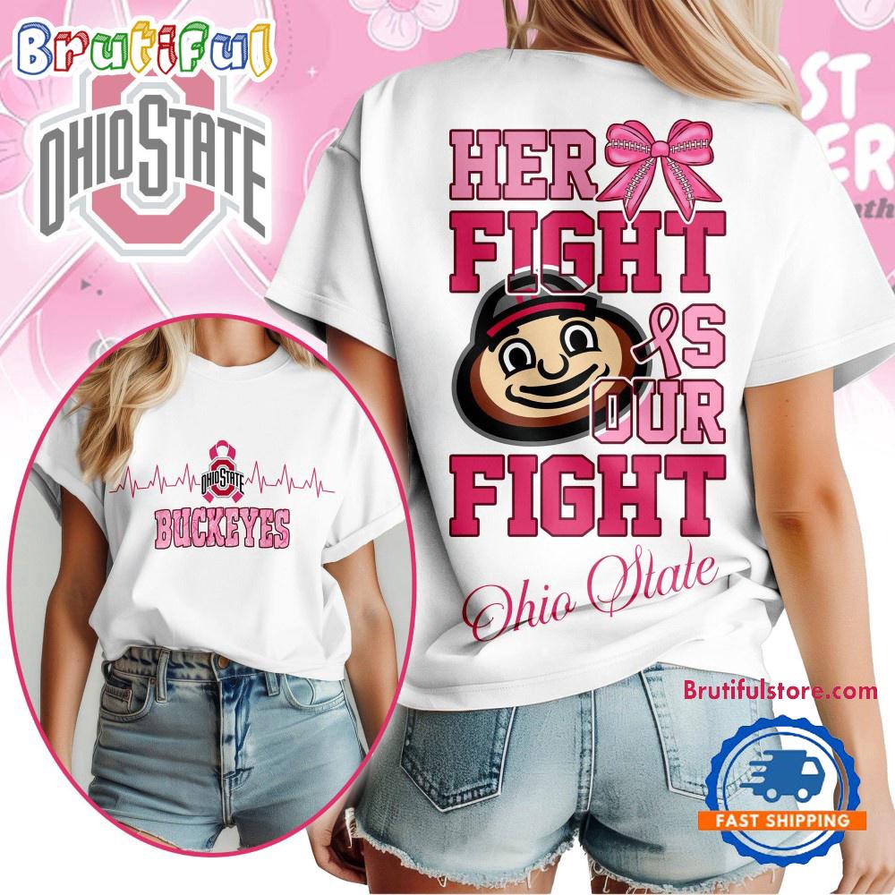 Ohio State Buckeyes Her Fight Is Our Fight Vintage T Shirt