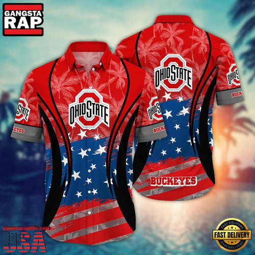 MLB Ohio State Buckeyes Team Logo Hot Summer Aloha Hawaiian Shirt