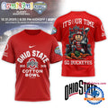 Ohio State Buckeyes NCAA 2025-2026 Cotton Bowl Champions Red 3D Shirt