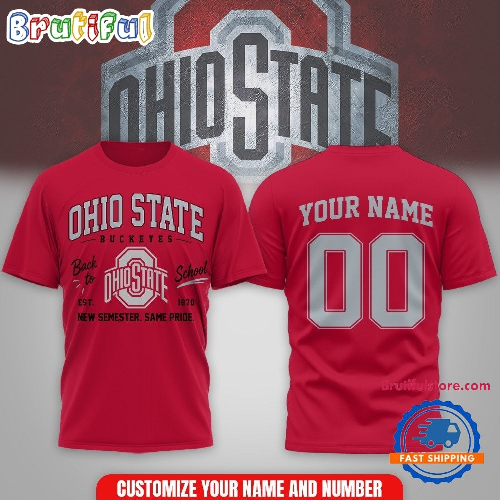 Ohio State Buckeyes NCAA Campus Pride Back to School 2026 Personalized 3D Shirt