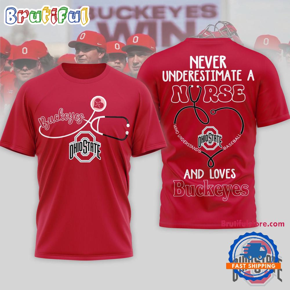 Ohio State Buckeyes NCAA Game Day Nurse Limited 3D T Shirt
