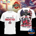 Ohio State Buckeyes NCAA Graphic Player One Nation Under God 3D Shirt