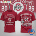 Ohio State Buckeyes NCAA Road to Glory 2026 Football Champions 3D Shirt
