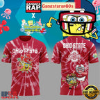 Ohio State Buckeyes SpongeBob SquarePants All Over Print Hoodie