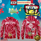 Ohio State Buckeyes SpongeBob SquarePants All Over Print Hoodie