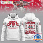 Ohio State National Champions 2025 Design New White Hoodie T-Shirt