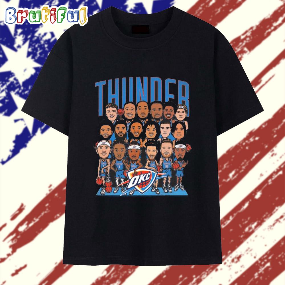 Okc Thunder 2024-25 Roster Caricature T Shirt