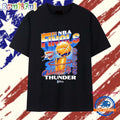 Okc Thunder 2025 Nba Finals Vintage Hoop and Trophy T Shirt