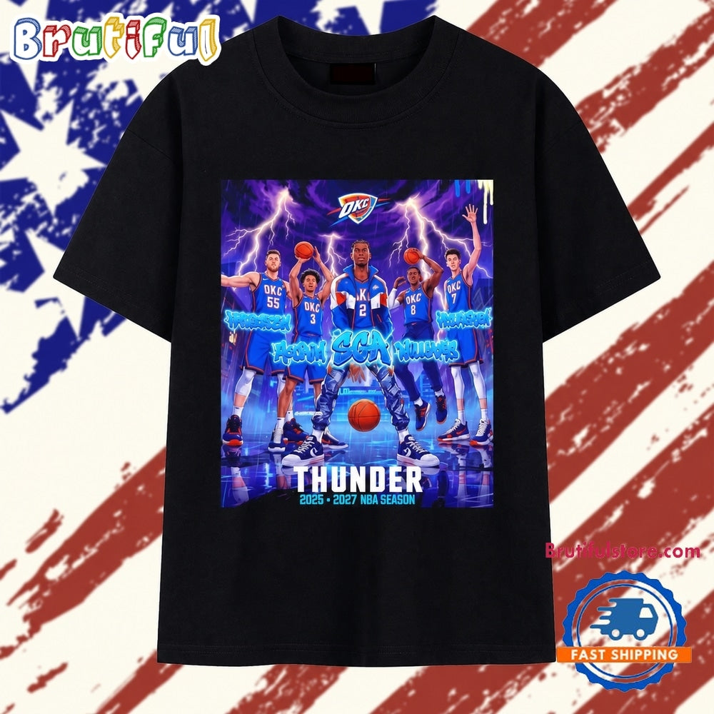 OKC Thunder 2026 2027 NBA Season SGA Hartenstein McCain Williams and Holmgren T Shirt
