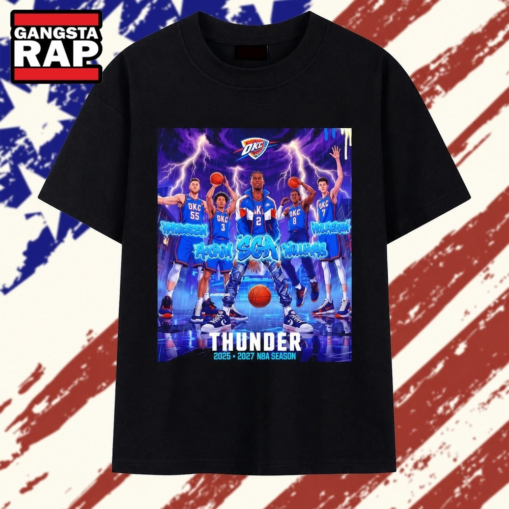 OKC Thunder 2026 2027 NBA Season SGA Hartenstein McCain Williams and Holmgren T Shirt