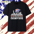 Oklahoma City Thunder 2024-2025 NBA Eastern Conference Champions Name Skyline T Shirt