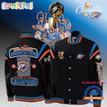 Oklahoma City Thunder 2025 NBA Champions 2 Time Baseball Jacket
