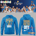 Oklahoma City Thunder 2025 NBA Champions Confetti Locker Room Blue Hoodie T-Shirt