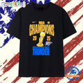 Oklahoma City Thunder 2025 NBA Finals Champions Locker Room Logo T Shirt