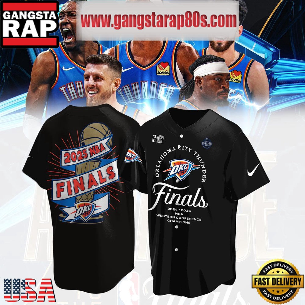 Oklahoma City Thunder 2025 NBA Finals Special Edition Baseball Jersey Shirt