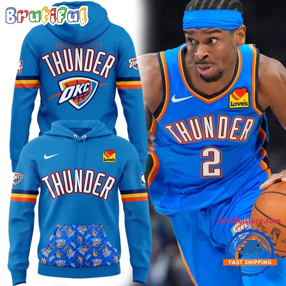 Oklahoma City Thunder 2025 NBA New Design Logo Team Limited Edition Hoodie