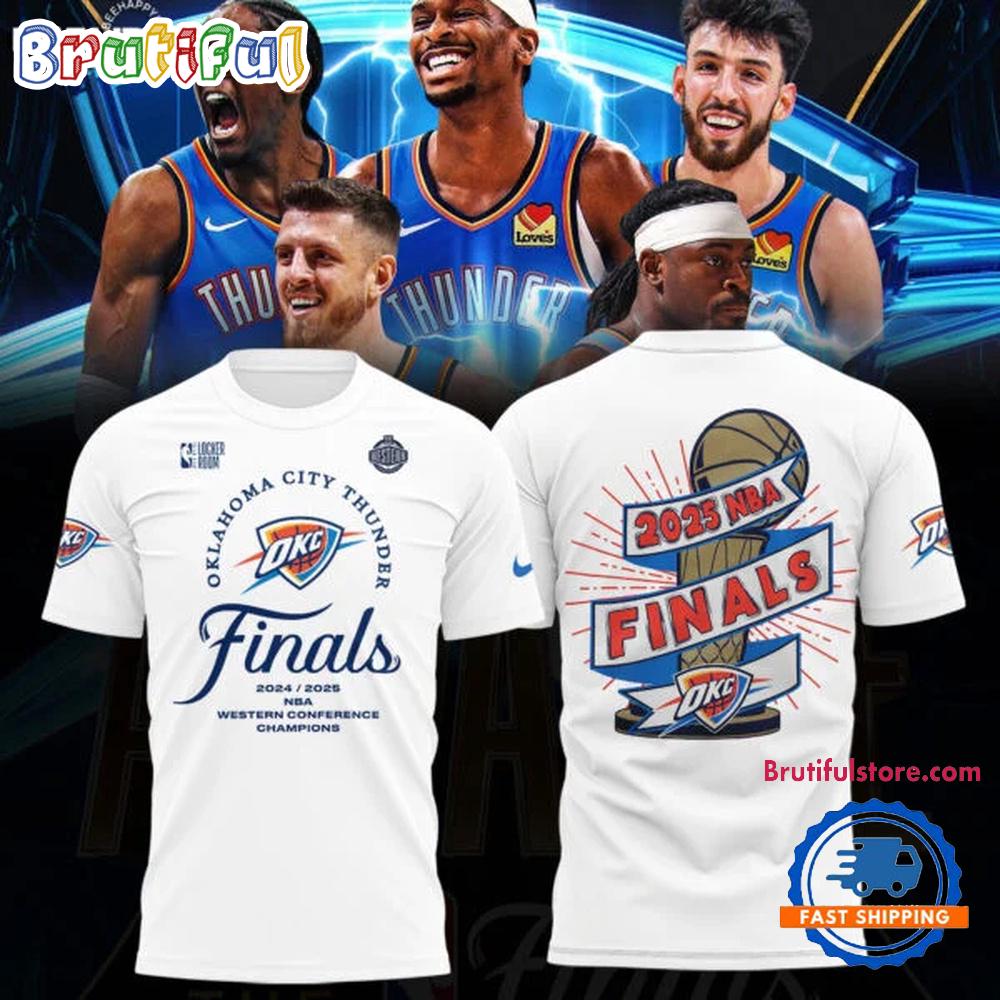 Oklahoma City Thunder 2025 Western Conference Champions Final 3D Printed Hoodie T-Shirt