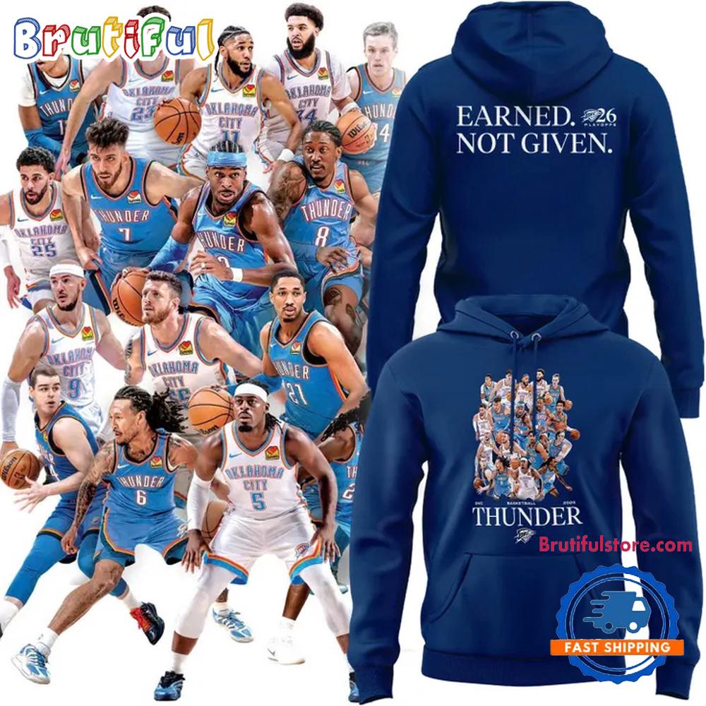 Oklahoma City Thunder 2026 Playoffs All Team Graphic Design Hoodie T-Shirt