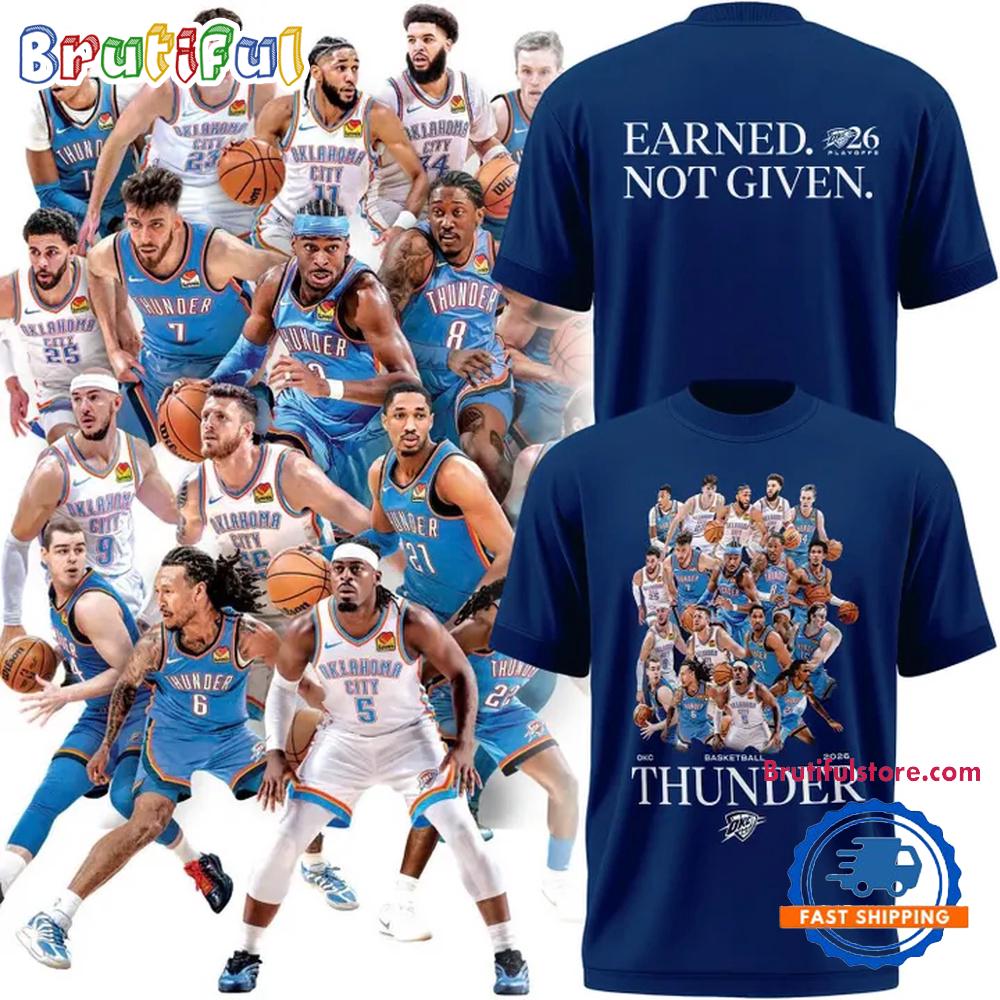 Oklahoma City Thunder 2026 Playoffs All Team Graphic Design Hoodie T-Shirt