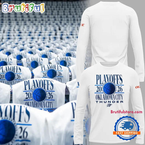 Oklahoma City Thunder 2026 Playoffs Limited Edition White Long Sleeve Shirt