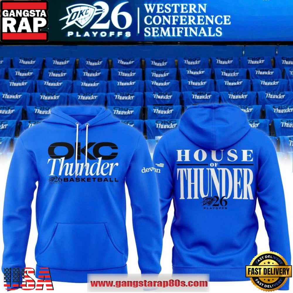 Oklahoma City Thunder 2026 Playoffs Round 2 House of Thunder Unisex Hoodie