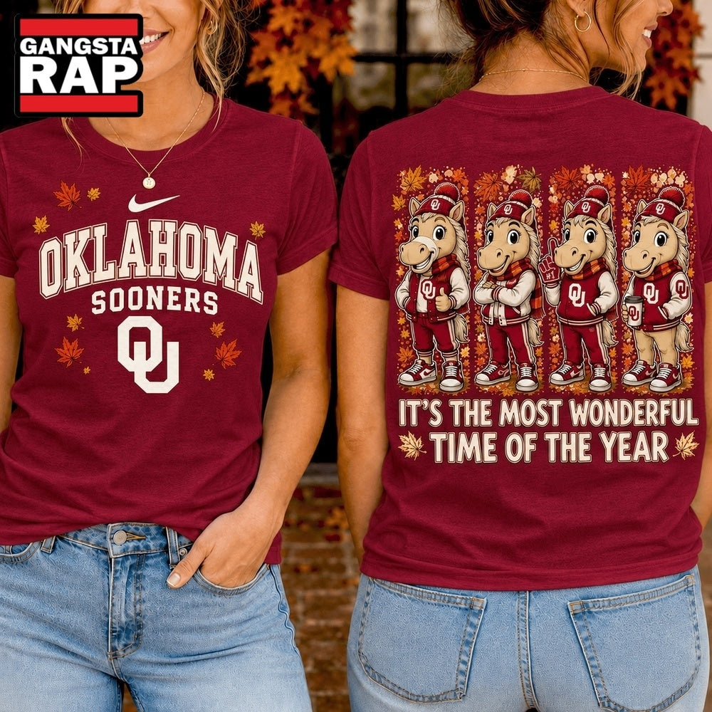 Oklahoma Sooners 2026 NCAA Autumn Festive Cheer T Shirt