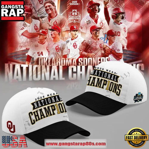 Oklahoma Sooners 2026 NCAA Baseball Men’s College World Series Champions Cap Hats