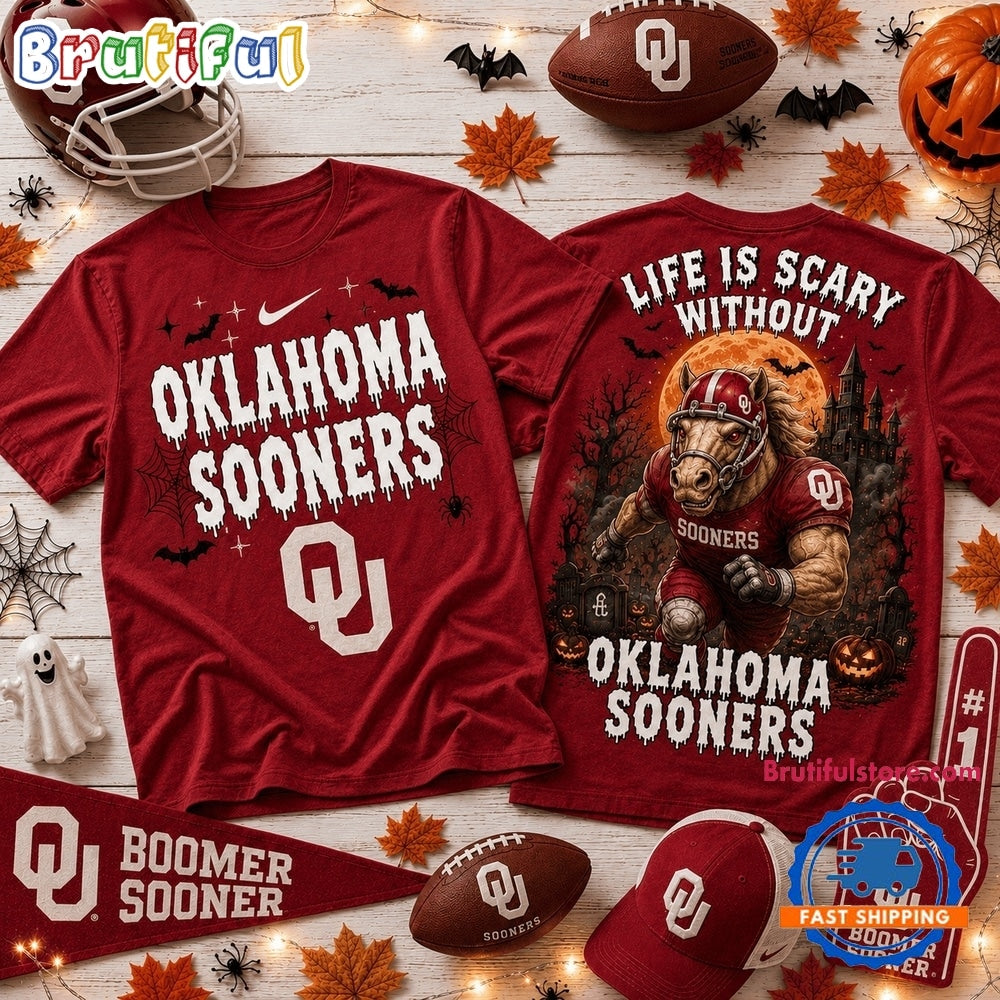 Oklahoma Sooners 2026 NCAA Halloween New Design 3D Shirt