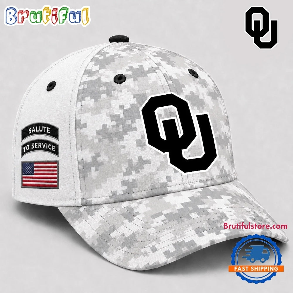 Oklahoma Sooners 2026 NCAA Veterans Salute To Service Camo Classic Cap