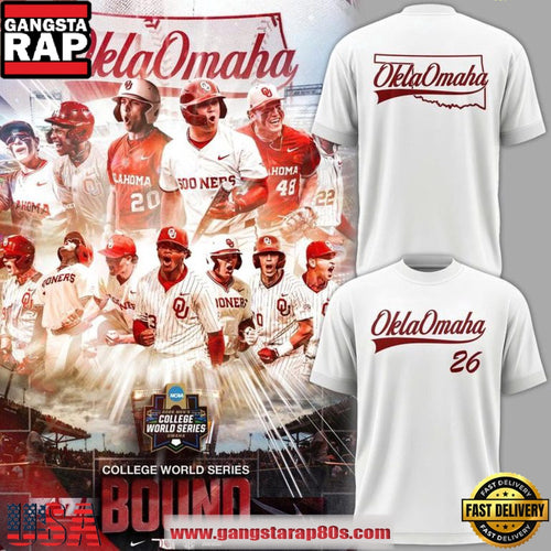Oklahoma Sooners Baseball OklaOmaha 2026 College World Series T Shirt