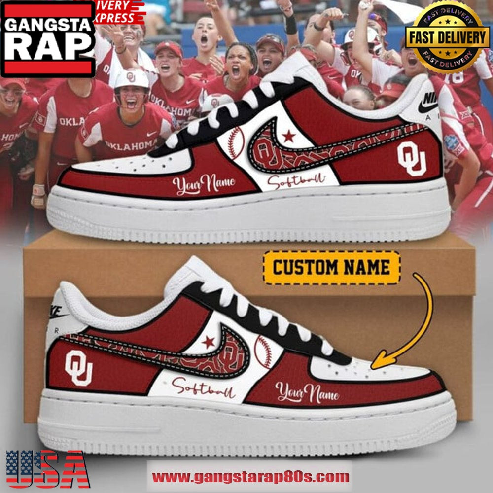 Oklahoma Sooners Champions 2026 Custom Air Force 1 Sneakers Shoes