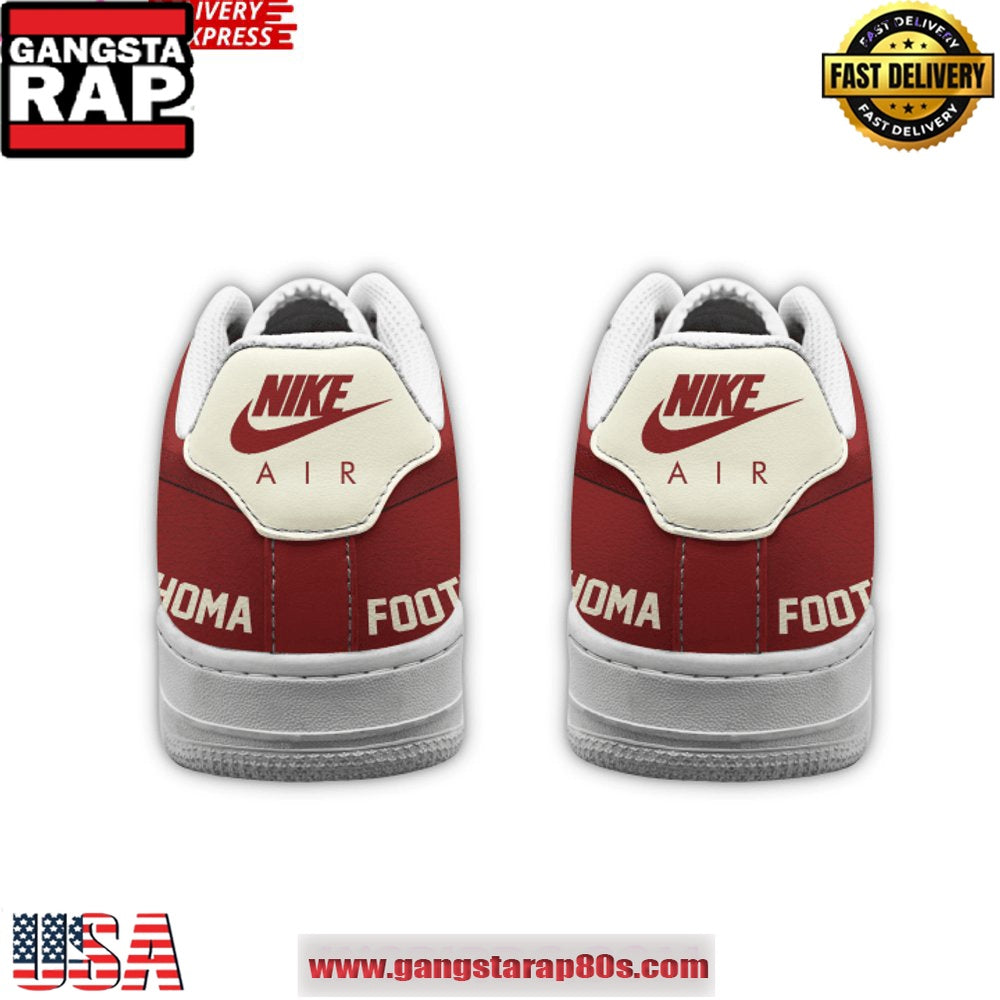 Oklahoma Sooners Football Limited Edition Air Force 1 Running Sneakers Shoes