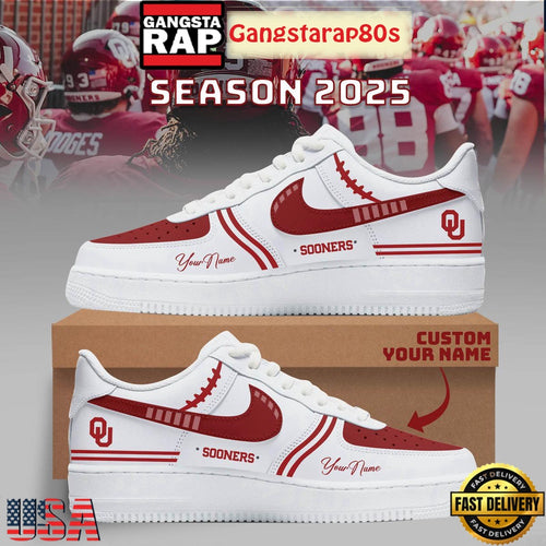 Oklahoma Sooners Football New Season 2025 Special Custom Air Force 1 Sneakers Shoes