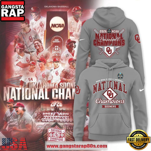 Oklahoma Sooners National Champions NCAA Baseball 2026 Hoodie