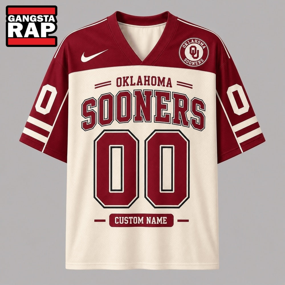 Oklahoma Sooners NCAA College Team Pride Personalized Football jersey