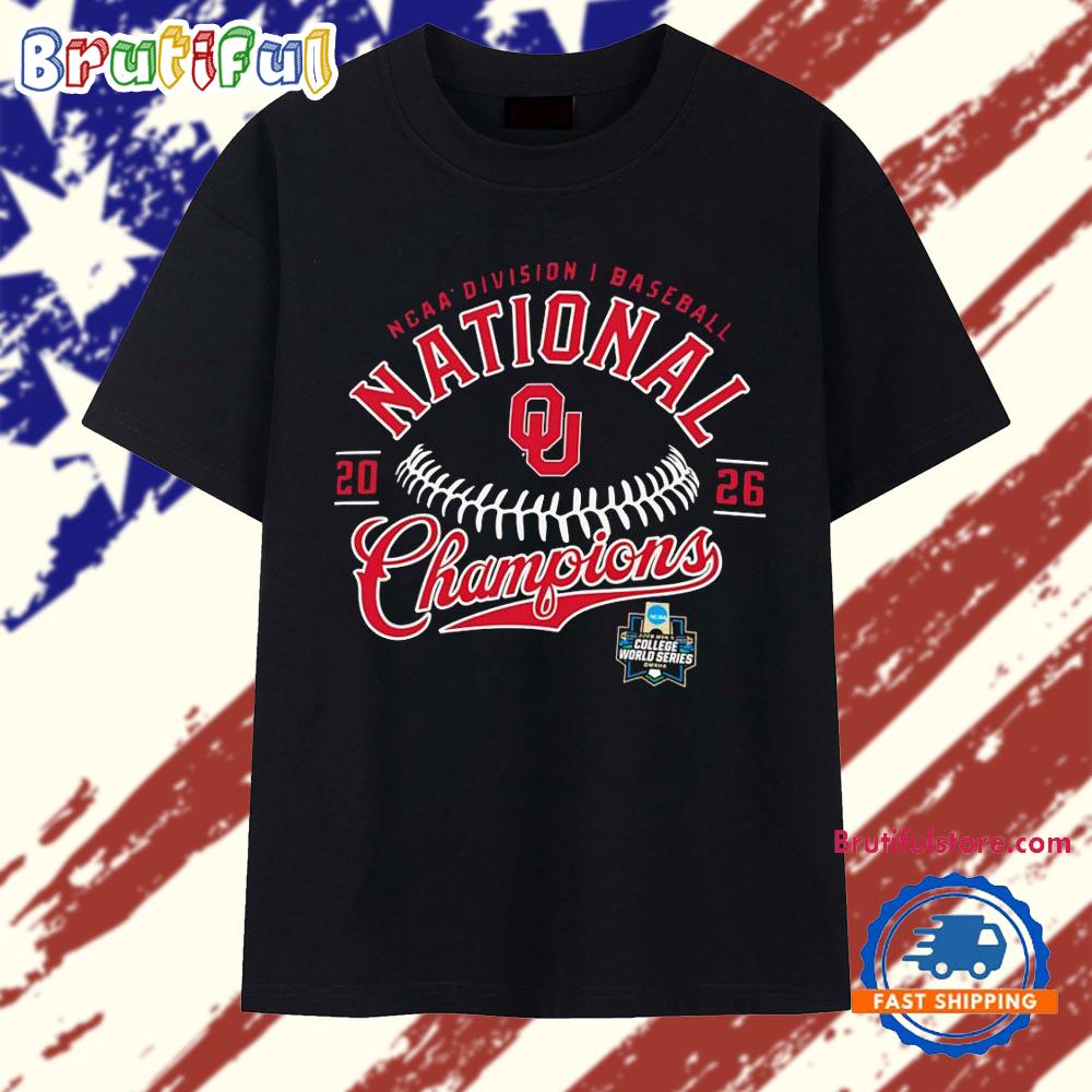 Oklahoma Sooners NCAA Division I Baseball National Champions 2026 College World T Shirt