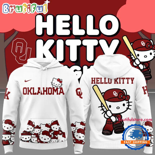 Oklahoma Sooners Softball x Hello Kitty Hoodie Shirt
