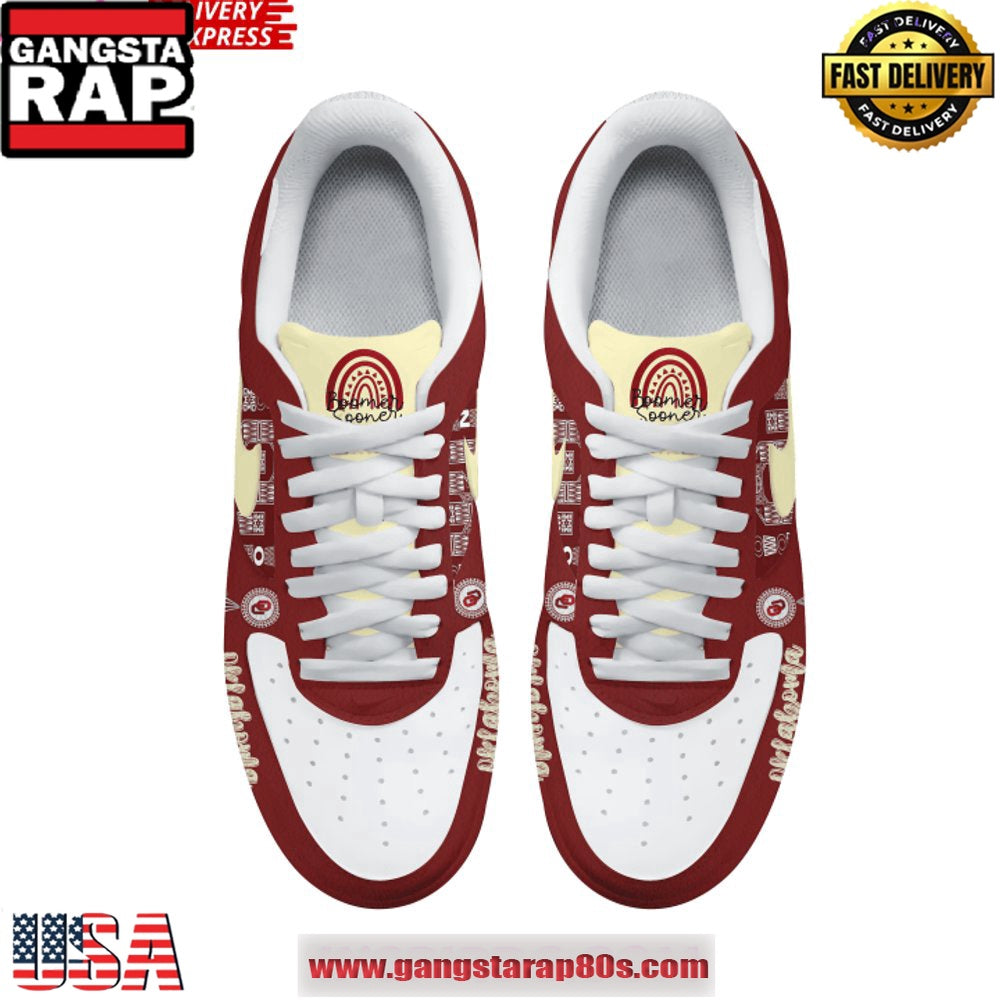Oklahoma Sooners Spirit Limited Edition Air Force 1 Running Sneakers Shoes