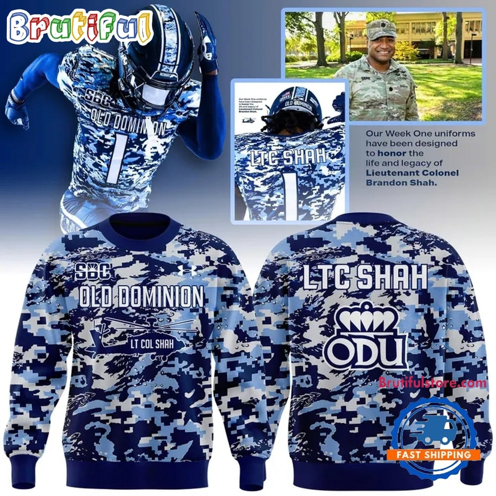 Old Dominion Monarchs Lieutenant Colonel Brandon Shah Hoodie T-Shirt