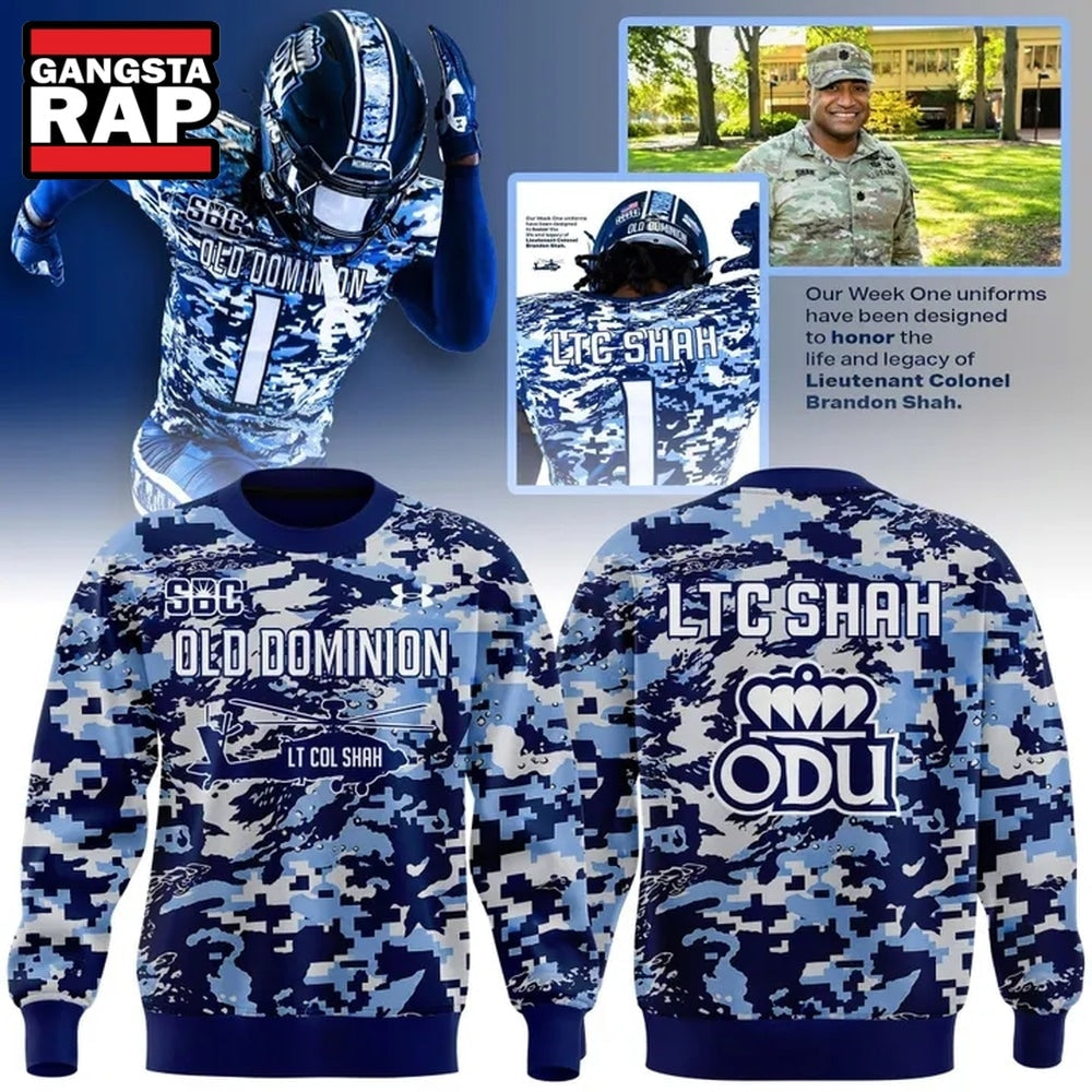 Old Dominion Monarchs Lieutenant Colonel Brandon Shah Hoodie T-Shirt