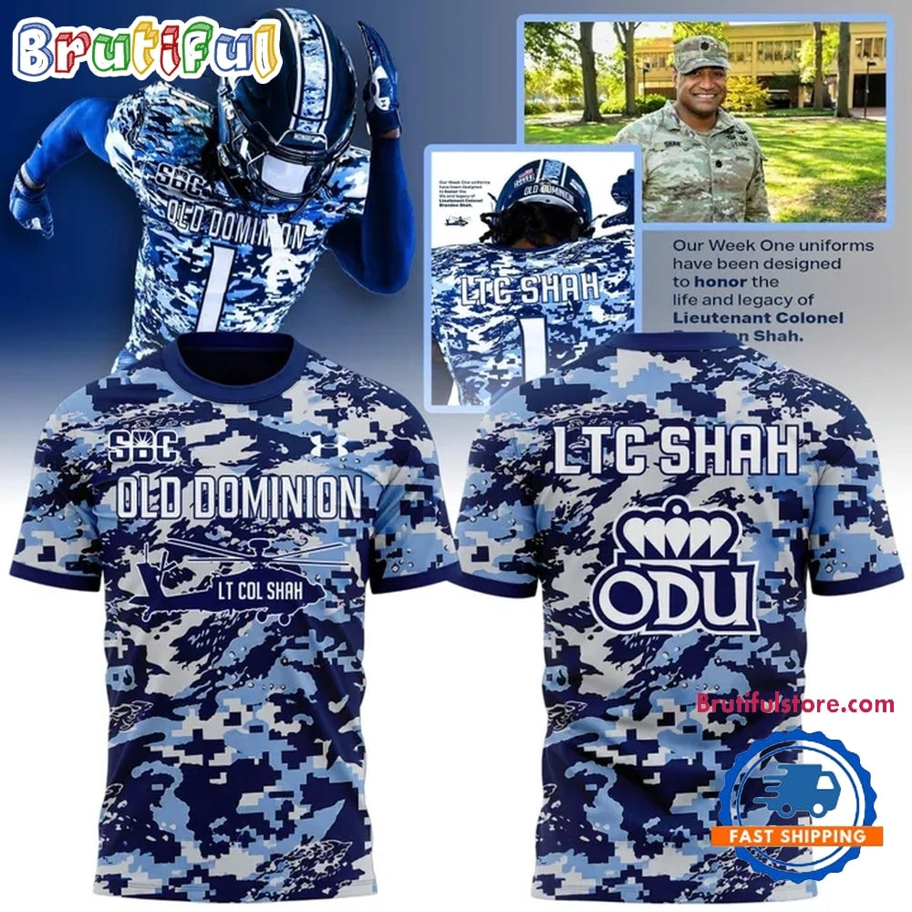 Old Dominion Monarchs Lieutenant Colonel Brandon Shah Hoodie T-Shirt
