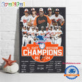 Ole Miss Rebels 2024 AL West Division Champions Team Graphics Design Wall Art Poster Canvas