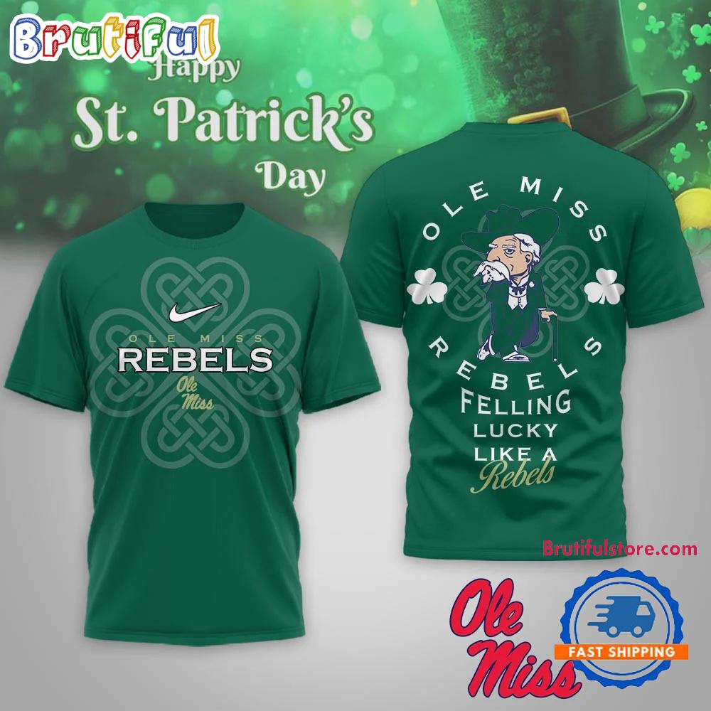 Ole Miss Rebels 2026 NCAA Lucky St. Patricks Day Limited Edition 3D Shirt